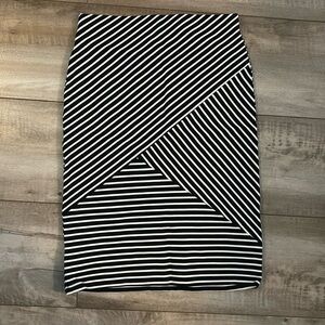 Studio Striped Pencil Skirt